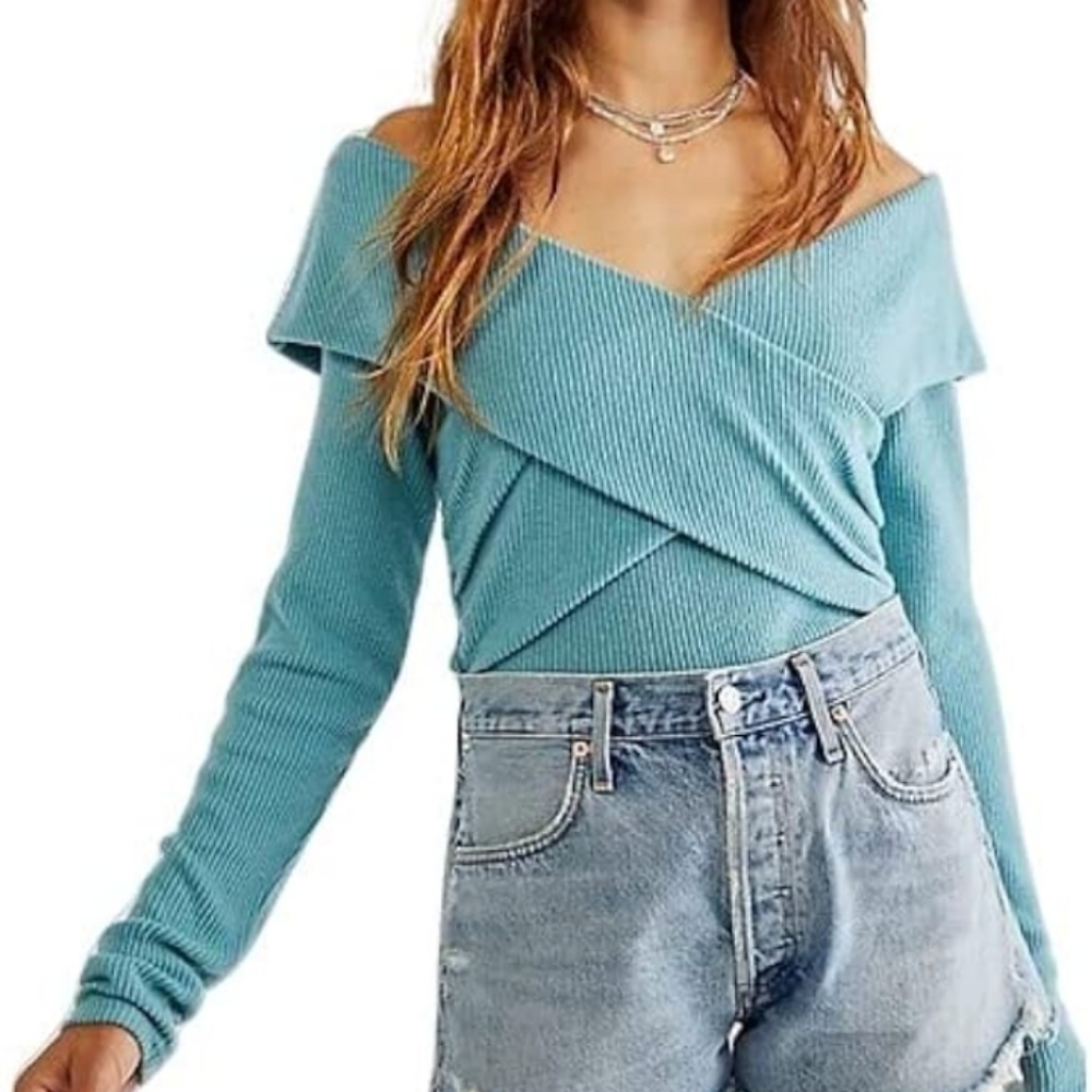 NWOT Free People Marley Off-the-Shoulder Top